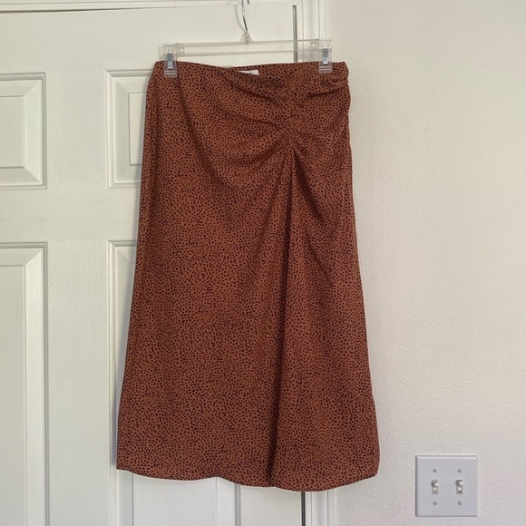 Nine West brown and black animal print midi skirt. - Picture 1 of 13